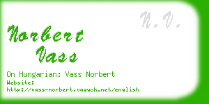 norbert vass business card